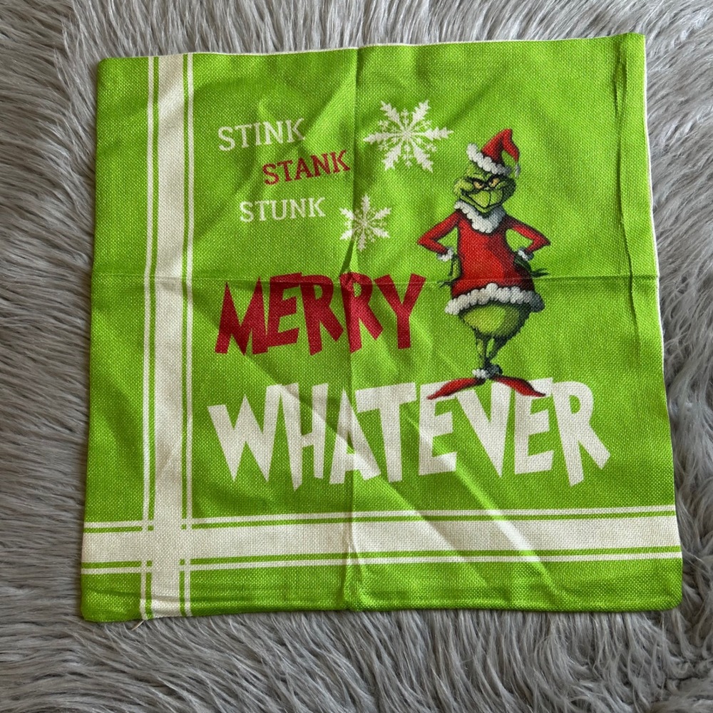 Grinch Throw‎ Accent Pillow Case With Zipper